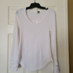 Free people white thermal long sleeve